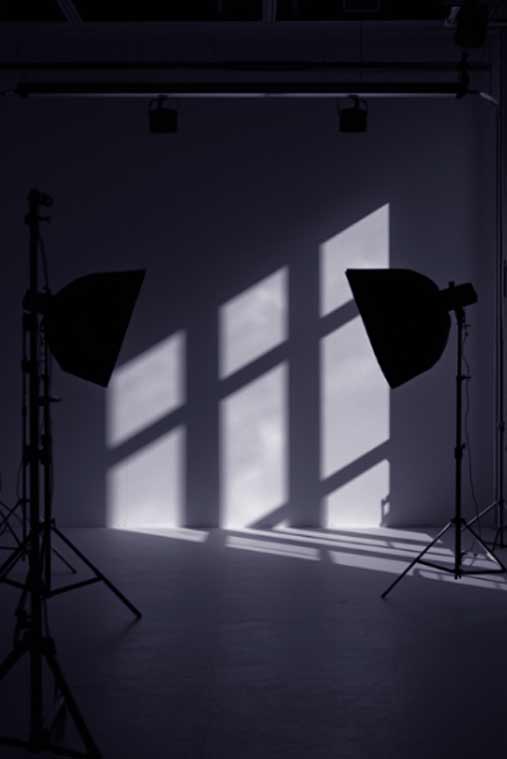 Editorial fashion shoot atmospheric lighting composition