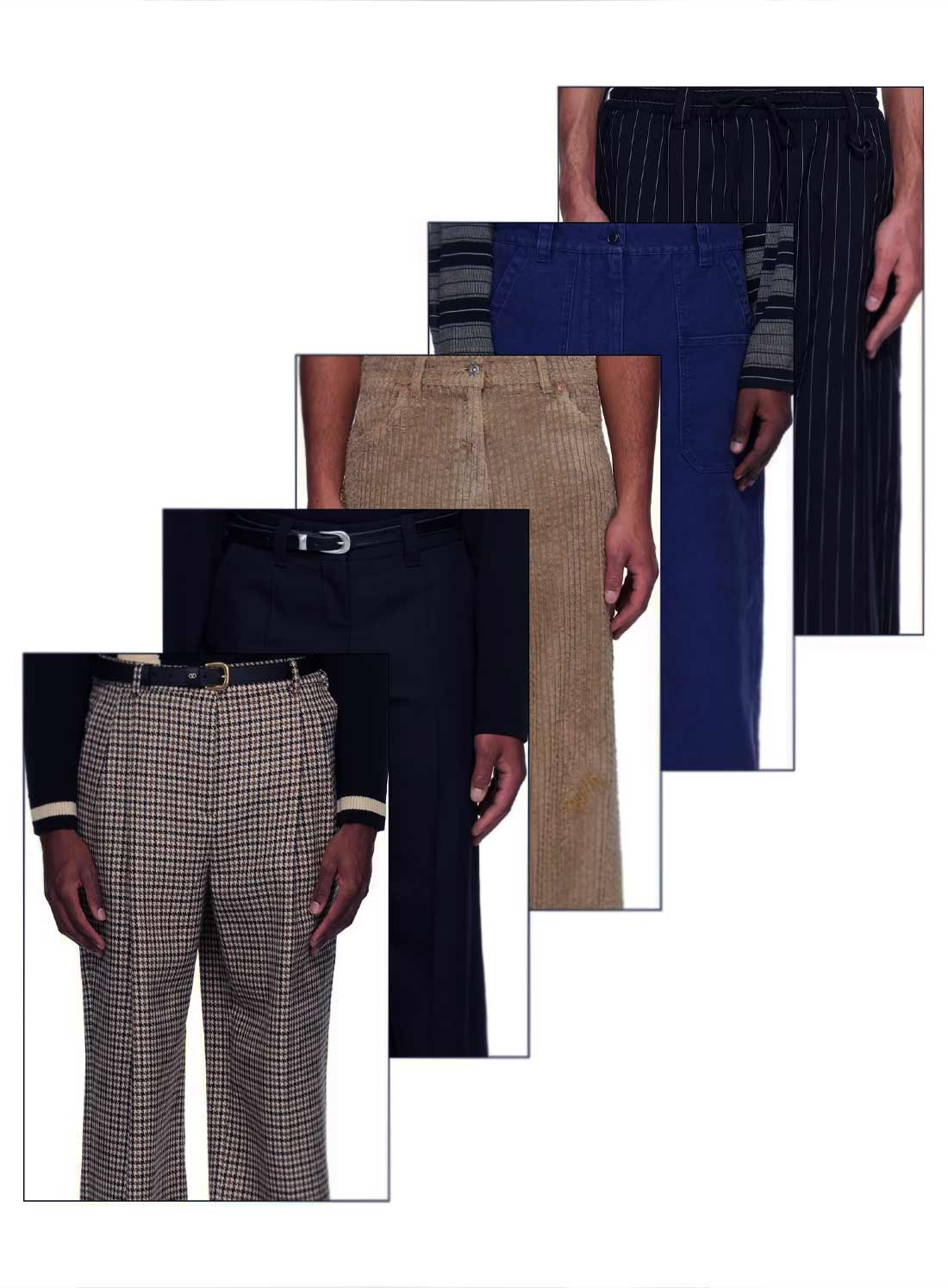 Modern pants silhouettes